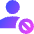 User Block Remove Icon from Sharp Gradient Set
