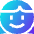 User Face Female Icon from Sharp Gradient Set