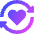 User Feedback Heart Icon from Sharp Gradient Set