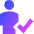 User Full Body Check Validate Icon from Sharp Gradient Set