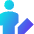 User Full Body Edit Pencil Icon from Sharp Gradient Set