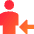 User Full Body Followers Icon from Sharp Gradient Set