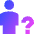 User Full Body Question Query Icon from Sharp Gradient Set