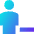 User Full Body Remove Subtract Icon from Sharp Gradient Set