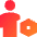 User Full Body Setting Bolt Nut Icon from Sharp Gradient Set