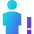 User Full Body Warning Icon from Sharp Gradient Set