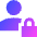 User Lock Privacy Icon from Sharp Gradient Set