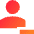 User Remove Subtract Icon from Sharp Gradient Set