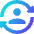 User Sync Online In Person Icon from Sharp Gradient Set