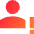 User Warning Icon from Sharp Gradient Set