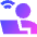 User Work Laptop Wifi Icon from Sharp Gradient Set