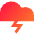 Lightning Cloud Icon from Sharp Gradient Set