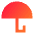 Open Umbrella Icon from Sharp Gradient Set