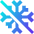 Snow Flake Cross Icon from Sharp Gradient Set