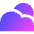 Sun Cloud Icon from Sharp Gradient Set