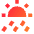 Sun Rain Icon from Sharp Gradient Set