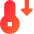 Thermometer Decrease Icon from Sharp Gradient Set