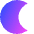 Waning Cresent Moon Icon from Sharp Gradient Set