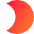 Waxing Cresent Moon Icon from Sharp Gradient Set