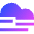 Wind Cloud Icon from Sharp Gradient Set