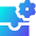 Inbox Setting Gear Icon from Sharp Gradient Set