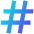 Sign Hashtag Icon from Sharp Gradient Set