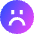 Sad Face Icon from Sharp Gradient Set