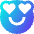 Smiley In Love Icon from Sharp Gradient Set