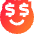 Smiley Rich Icon from Sharp Gradient Set