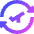 Airport Plane Transit Icon from Sharp Gradient Set