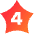 Hotel Four Star Icon from Sharp Gradient Set