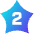 Hotel Two Star Icon from Sharp Gradient Set