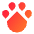 Pet Paw Icon from Sharp Gradient Set