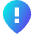 Location Hazard Attention Pin Icon from Sharp Gradient Set