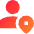 Location Person Pin Icon from Sharp Gradient Set