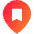 Location Pin Favorite Flag Icon from Sharp Gradient Set