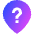 Location Pin Mark Help Icon from Sharp Gradient Set