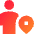 User Pin Icon from Sharp Gradient Set