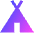 Camping Tent Icon from Sharp Gradient Set