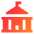 City Hall Icon from Sharp Gradient Set