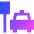 Taxi Station Icon from Sharp Gradient Set