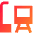 Train Station Icon from Sharp Gradient Set