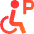 Disability Parking Icon from Sharp Gradient Set