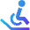 Disability Ramp Down Icon from Sharp Gradient Set