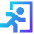 Emergency Exit Icon from Sharp Gradient Set