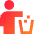 Garbage Throw Icon from Sharp Gradient Set