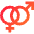 Gender Hetero Icon from Sharp Gradient Set