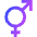 Intersex Symbol Icon from Sharp Gradient Set
