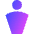 Toilet Sign Man Icon from Sharp Gradient Set