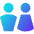 Toilet Sign Man Woman 2 Icon from Sharp Gradient Set